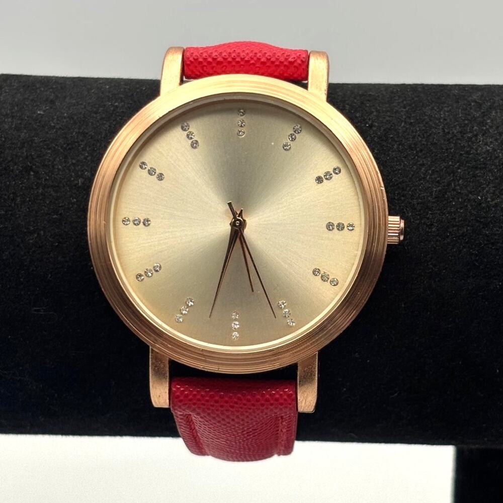 Gold & Red Men's Watch
